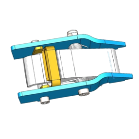 CAD assembly of latch detail for retention of ratcheting extension arm