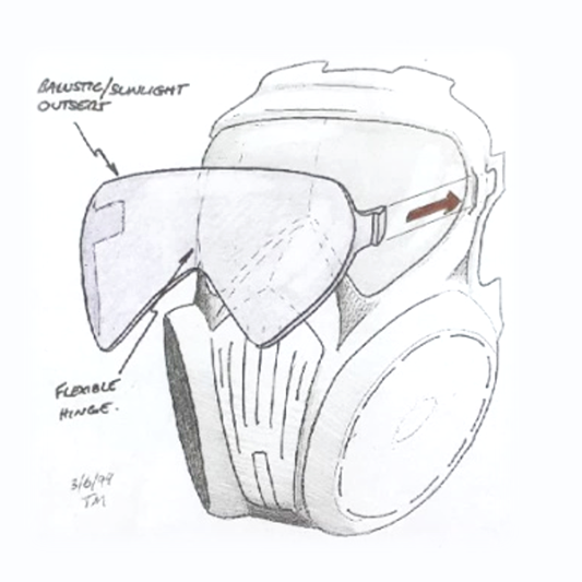 Original concept sketch for M50 respirator